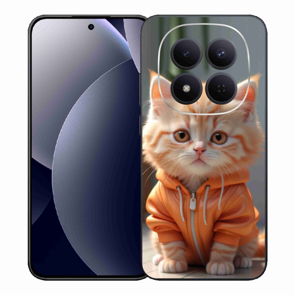 Gelový kryt mmCase na Xiaomi Redmi Note 15 Pro 5G - kotě v mikině