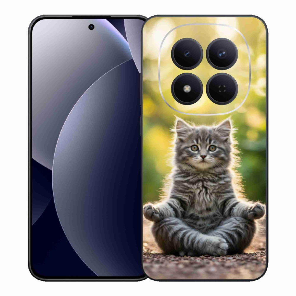 Gelový kryt mmCase na Xiaomi Redmi Note 15 Pro 5G - meditující kotě