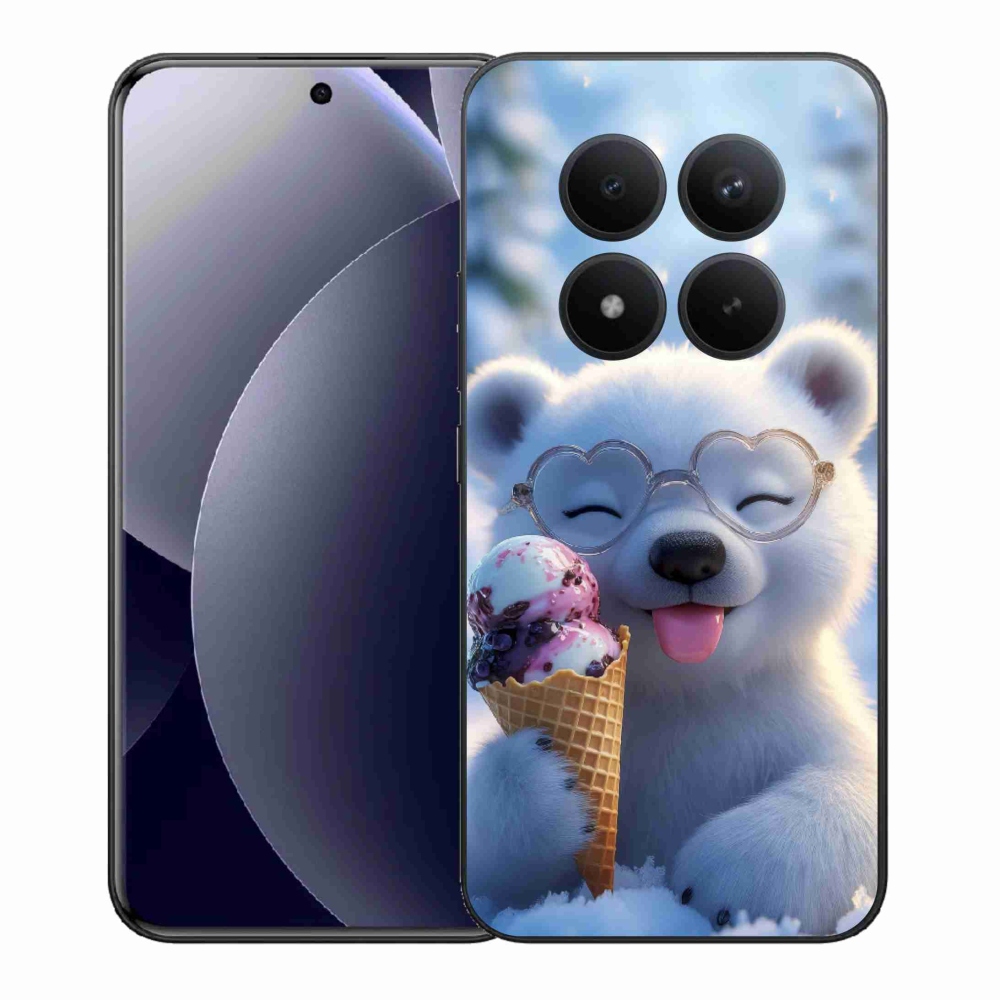 Gelový kryt mmCase na Xiaomi Redmi Note 15 Pro+ 5G - medvídek se zmrzlinou