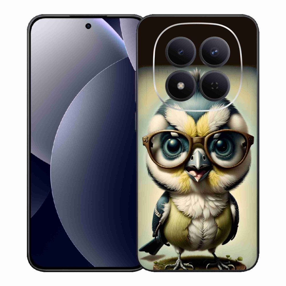 Gelový kryt mmCase na Xiaomi Redmi Note 15 Pro 5G - mládě s brýlemi