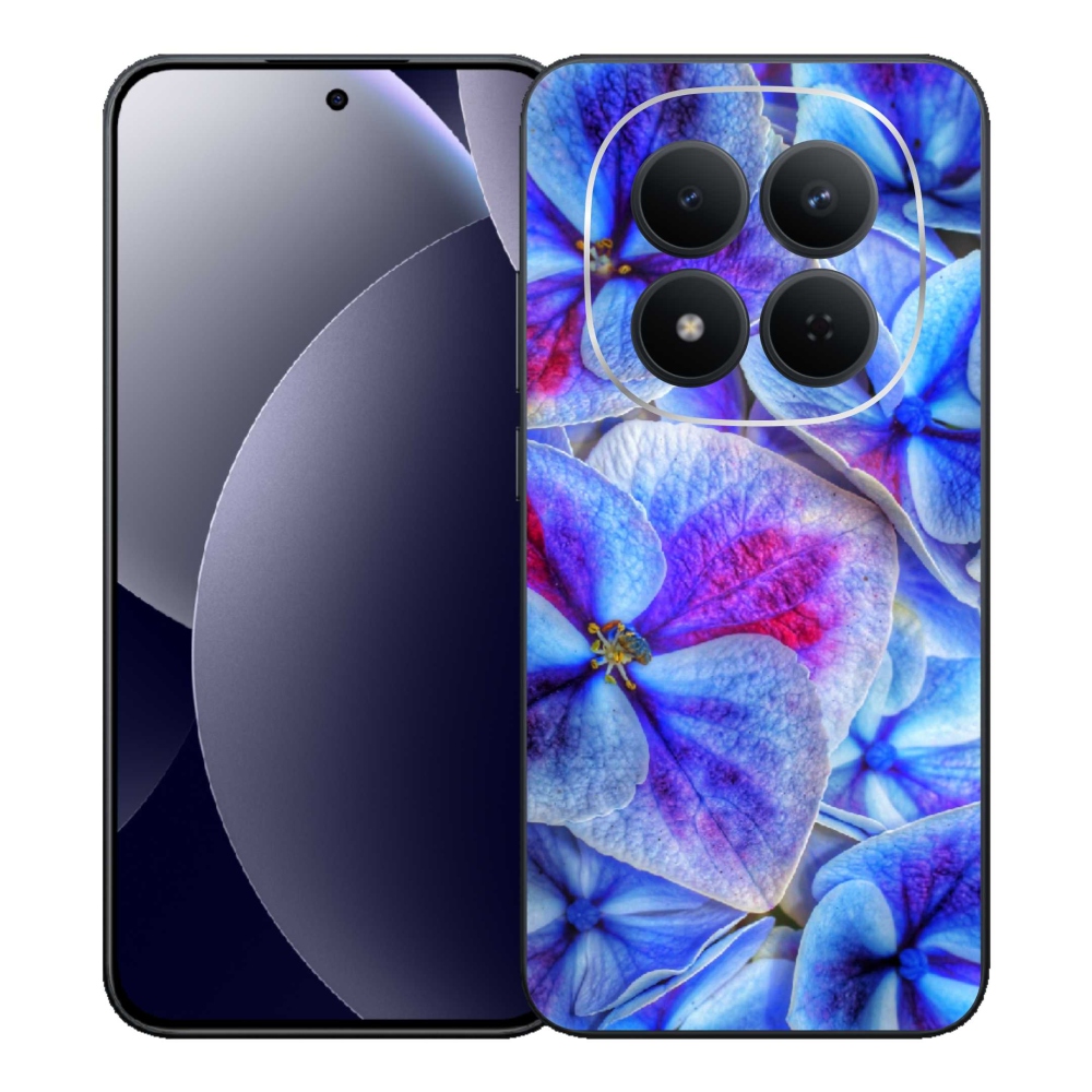 Gelový kryt mmCase na Xiaomi Redmi Note 15 Pro 5G - modré květy 1