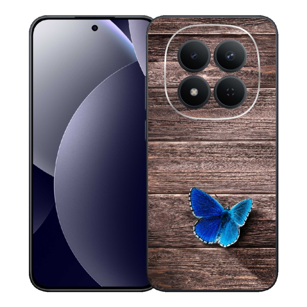 Gelový kryt mmCase na Xiaomi Redmi Note 15 Pro 5G - modrý motýl 1