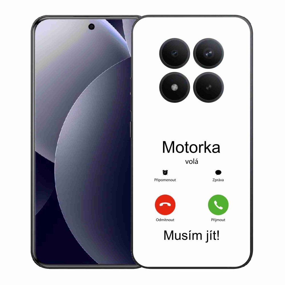 Gelový kryt mmCase na Xiaomi Redmi Note 15 Pro+ 5G/Xiaomi Poco M8 Pro 5G - motorka volá bílé pozadí