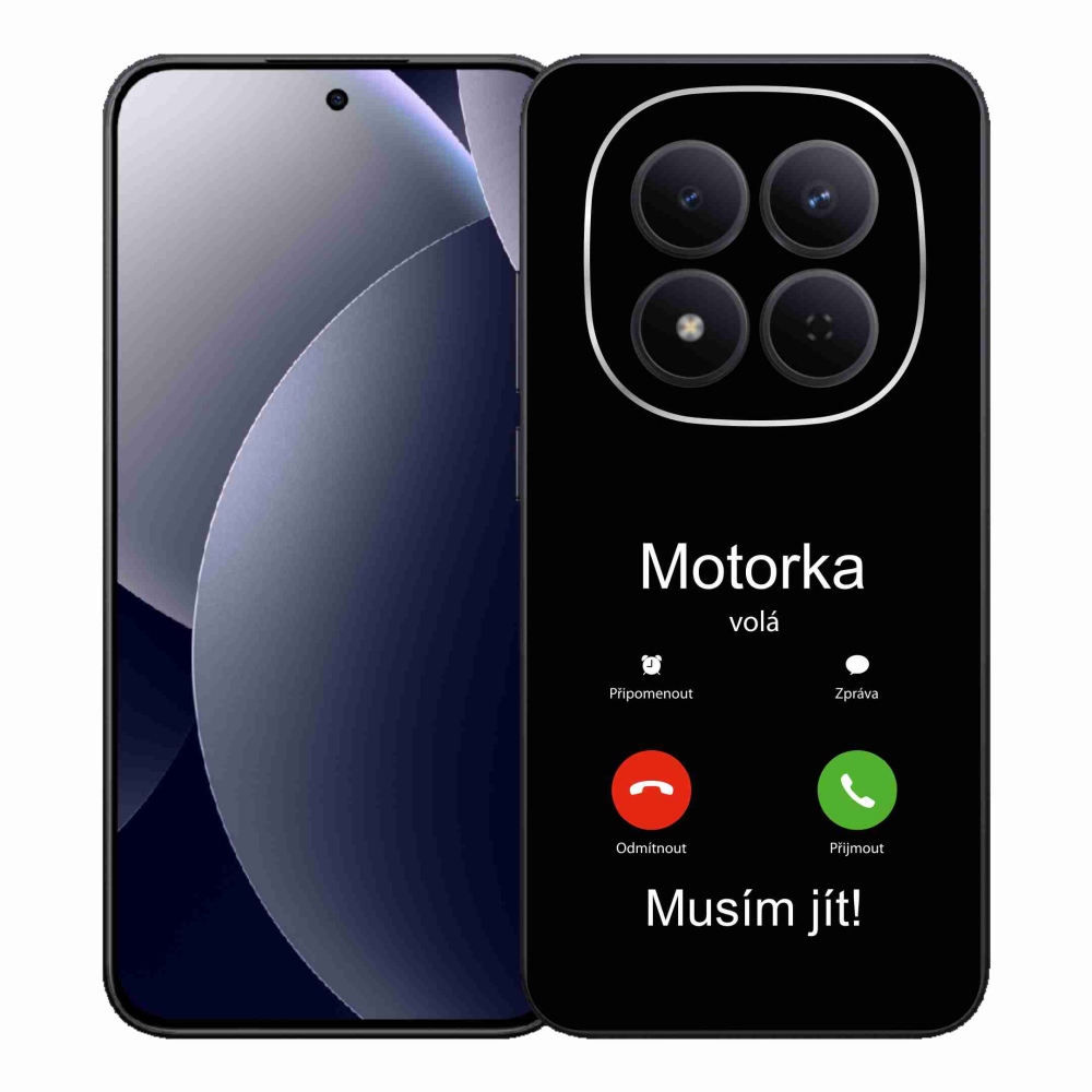 Gelový kryt mmCase na Xiaomi Redmi Note 15 Pro 5G - motorka volá černé pozadí