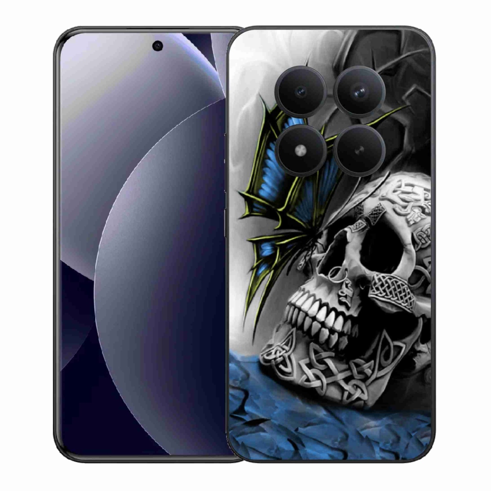 Gelový kryt mmCase na Xiaomi Redmi Note 15 Pro+ 5G/Xiaomi Poco M8 Pro 5G - motýl a lebka