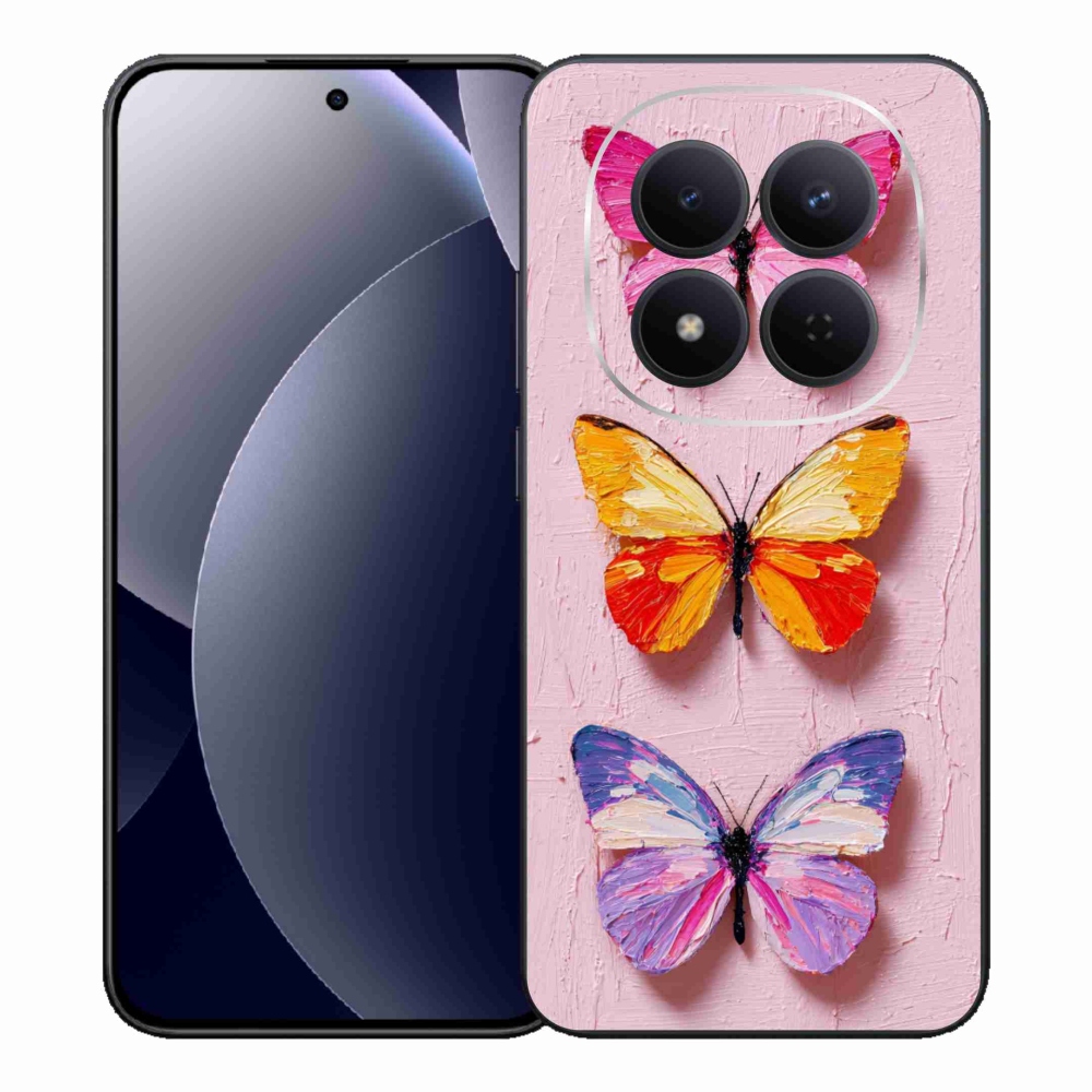 Gelový kryt mmCase na Xiaomi Redmi Note 15 Pro 5G - motýlí trojice