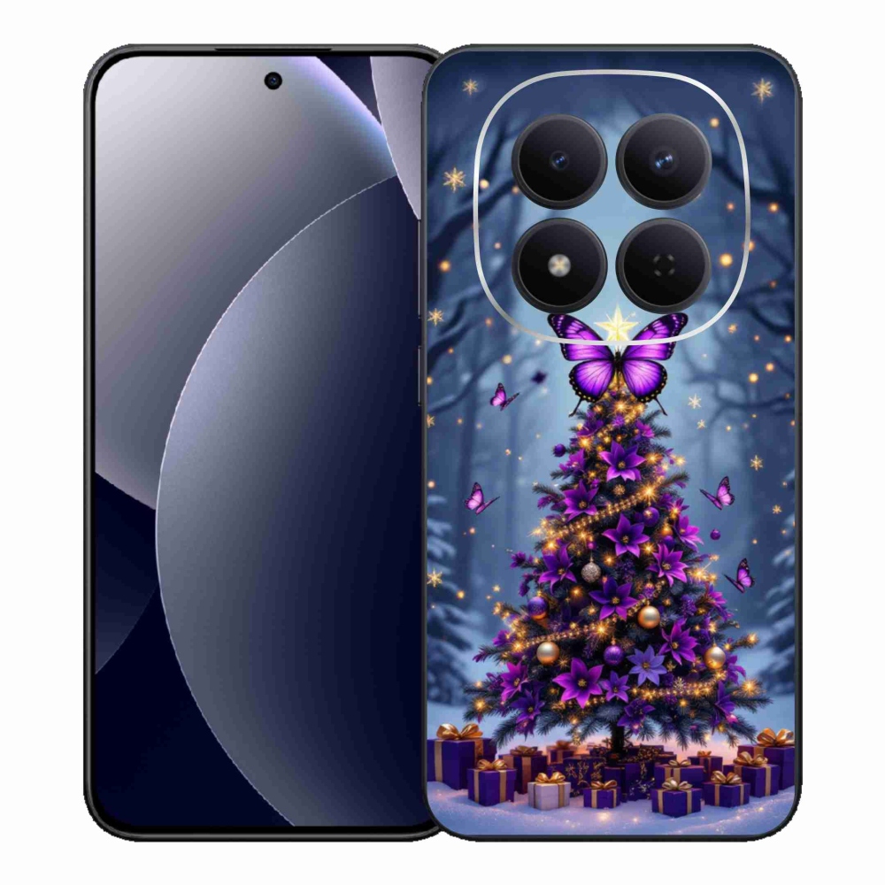 Gelový kryt mmCase na Xiaomi Redmi Note 15 Pro 5G - motýlí vánoční stromek
