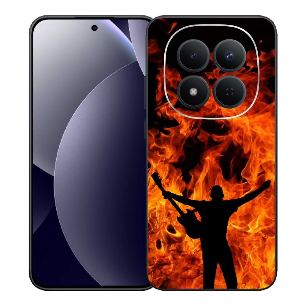 Gelový kryt mmCase na Xiaomi Redmi Note 15 Pro 5G - muzikant a oheň