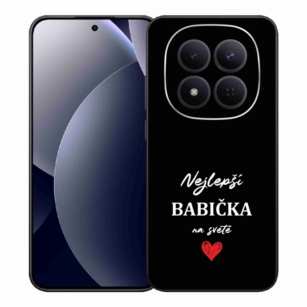 Gelový kryt mmCase na Xiaomi Redmi Note 15 Pro 5G - nejlepší babička 1 černé pozadí