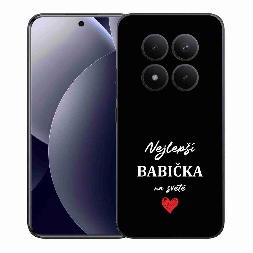 Gelový kryt mmCase na Xiaomi Redmi Note 15 Pro+ 5G/Xiaomi Poco M8 Pro 5G - nejlepší babička 1 černé pozadí