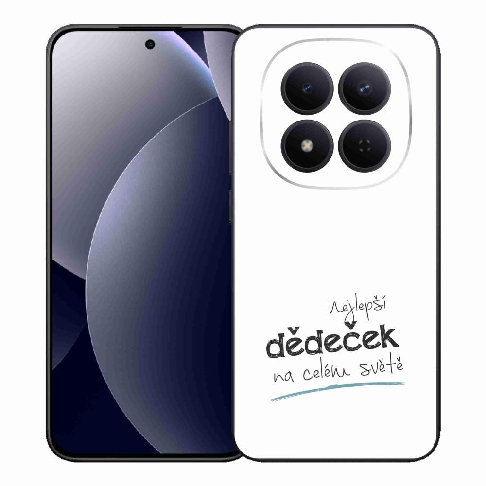 Gelový kryt mmCase na Xiaomi Redmi Note 15 Pro 5G - nejlepší dědeček 3 bílé pozadí