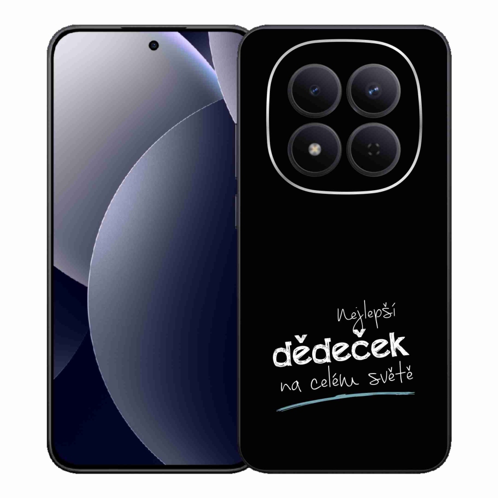 Gelový kryt mmCase na Xiaomi Redmi Note 15 Pro 5G - nejlepší dědeček 3 černé pozadí