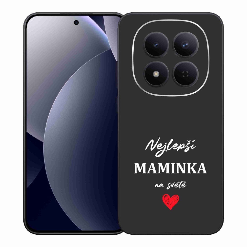 Gelový kryt mmCase na Xiaomi Redmi Note 15 Pro 5G - nejlepší maminka 1 černé pozadí