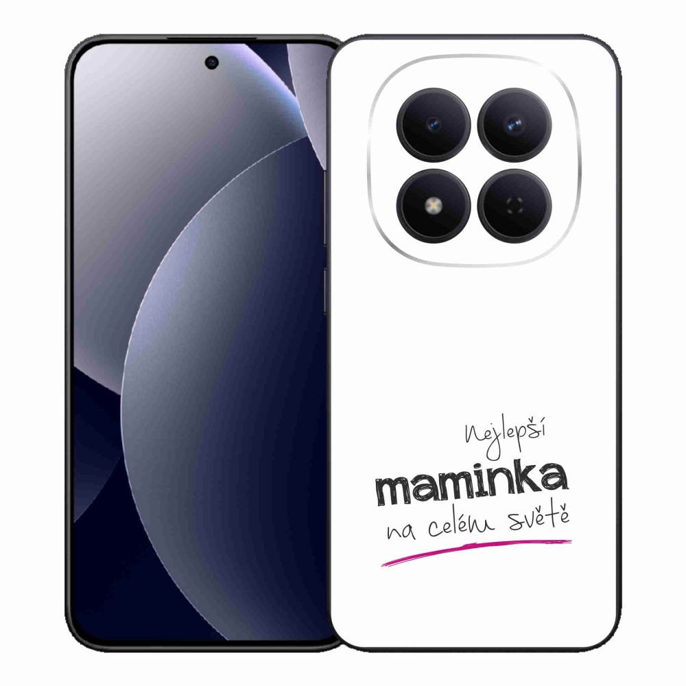 Gelový kryt mmCase na Xiaomi Redmi Note 15 Pro 5G - nejlepší maminka 4 bílé pozadí