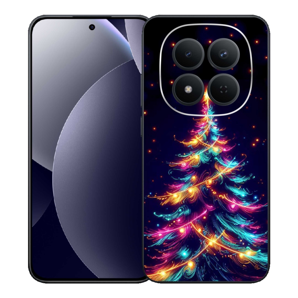 Gelový kryt mmCase na Xiaomi Redmi Note 15 Pro 5G - neonový vánoční stromek
