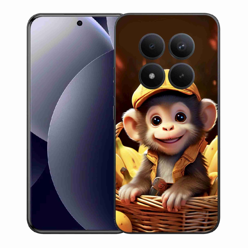 Gelový kryt mmCase na Xiaomi Redmi Note 15 Pro+ 5G - opice v košíku