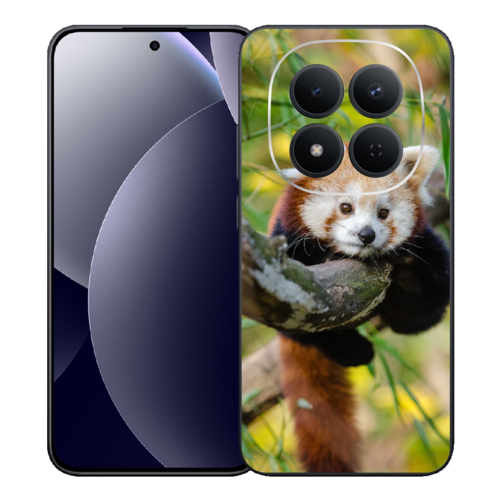 Gelový kryt mmCase na Xiaomi Redmi Note 15 Pro 5G - panda červená