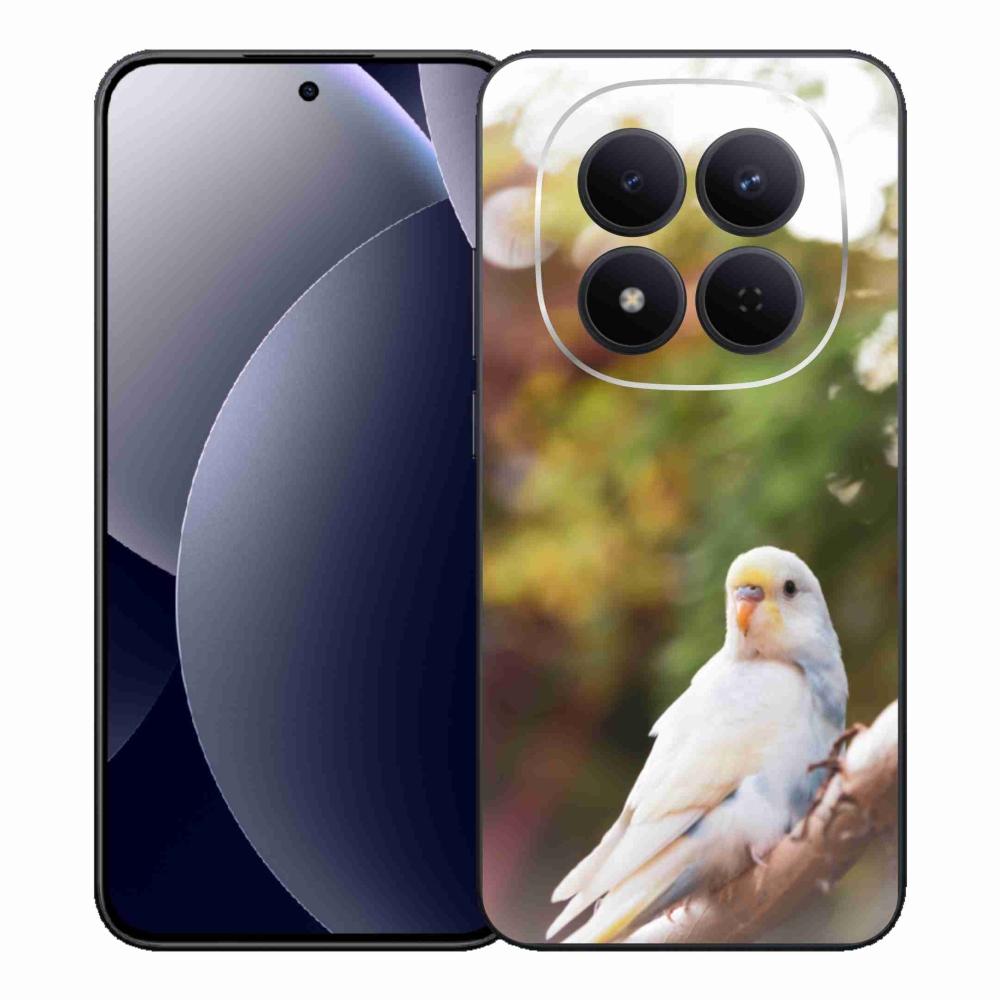Gelový kryt mmCase na Xiaomi Redmi Note 15 Pro 5G - papoušek andulka bílá