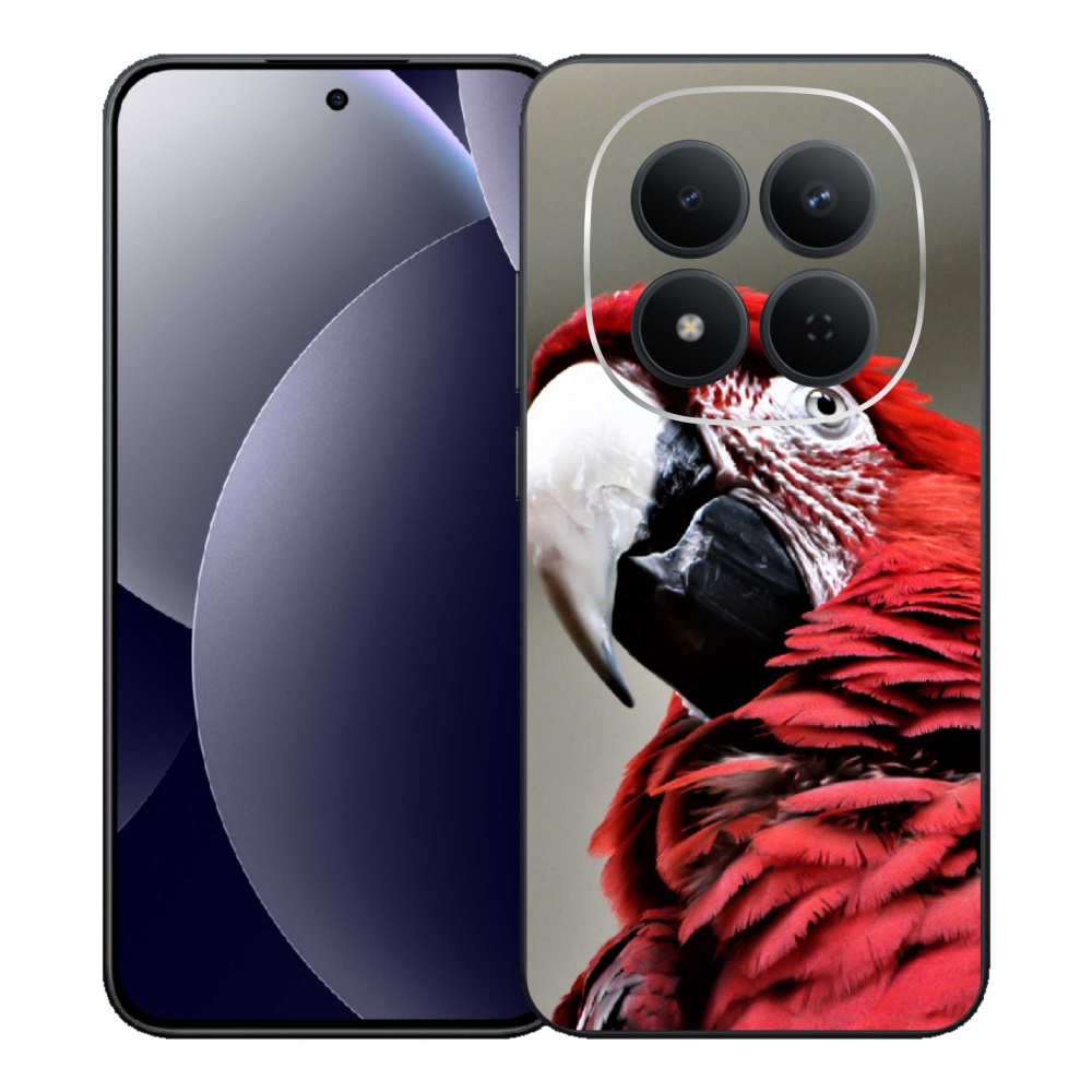Gelový kryt mmCase na Xiaomi Redmi Note 15 Pro 5G - papoušek ara červený