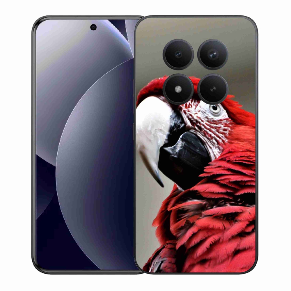 Gelový kryt mmCase na Xiaomi Redmi Note 15 Pro+ 5G/Xiaomi Poco M8 Pro 5G - papoušek ara červený