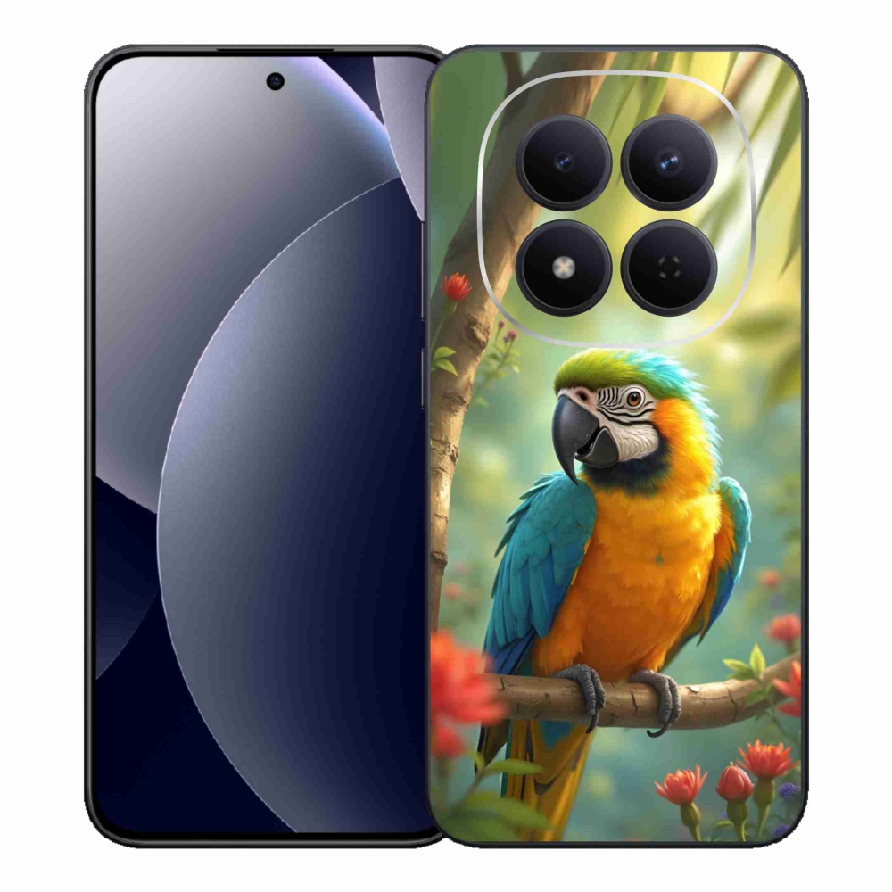 Gelový kryt mmCase na Xiaomi Redmi Note 15 Pro 5G - papoušek ara modrožlutá