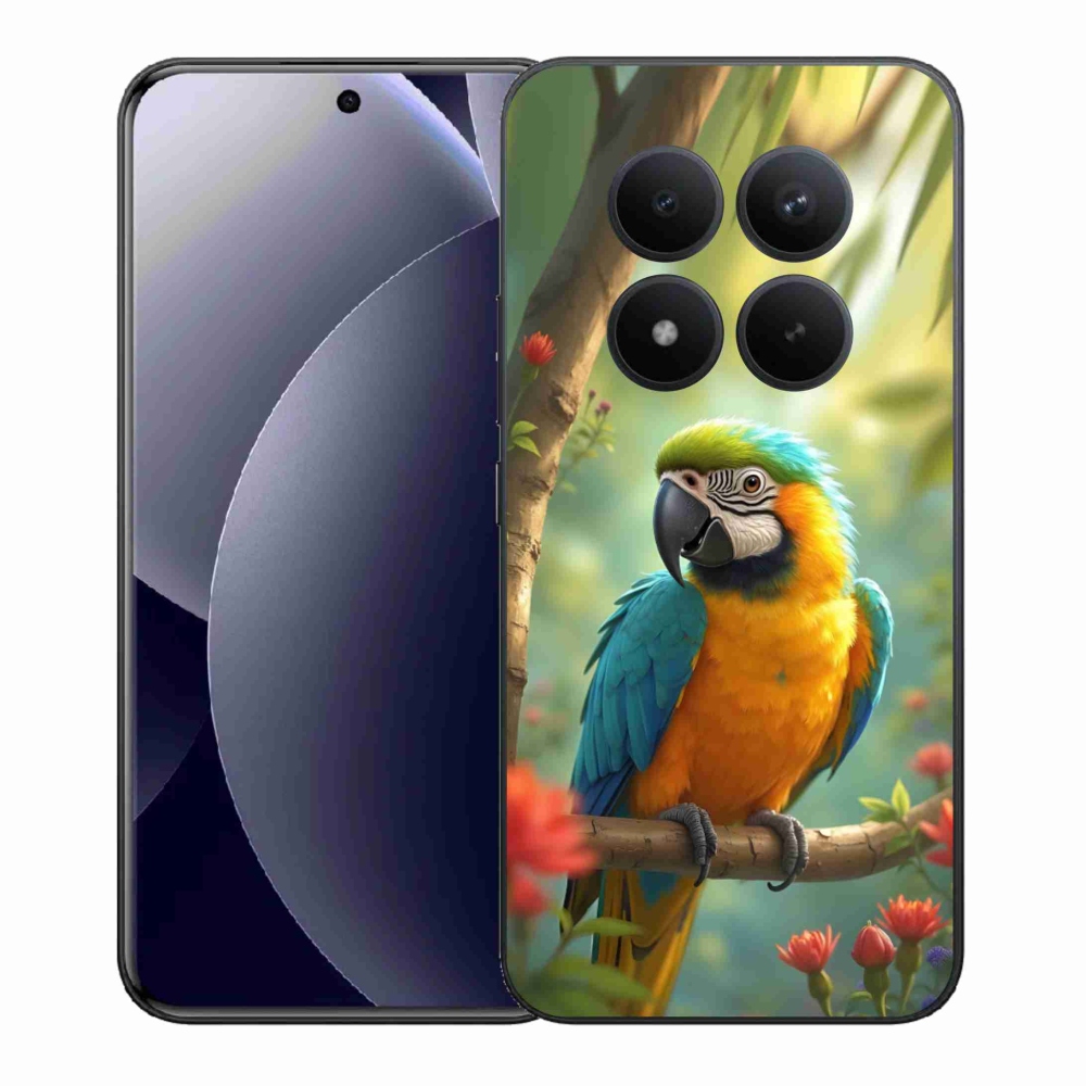 Gelový kryt mmCase na Xiaomi Redmi Note 15 Pro+ 5G - papoušek ara modrožlutá