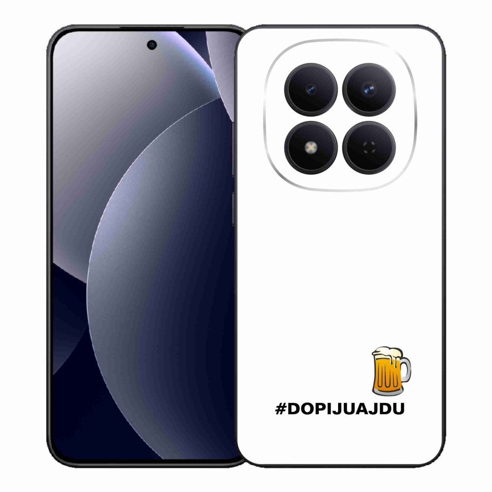 Gelový kryt mmCase na Xiaomi Redmi Note 15 Pro 5G - pivní motiv 1 bílé pozadí