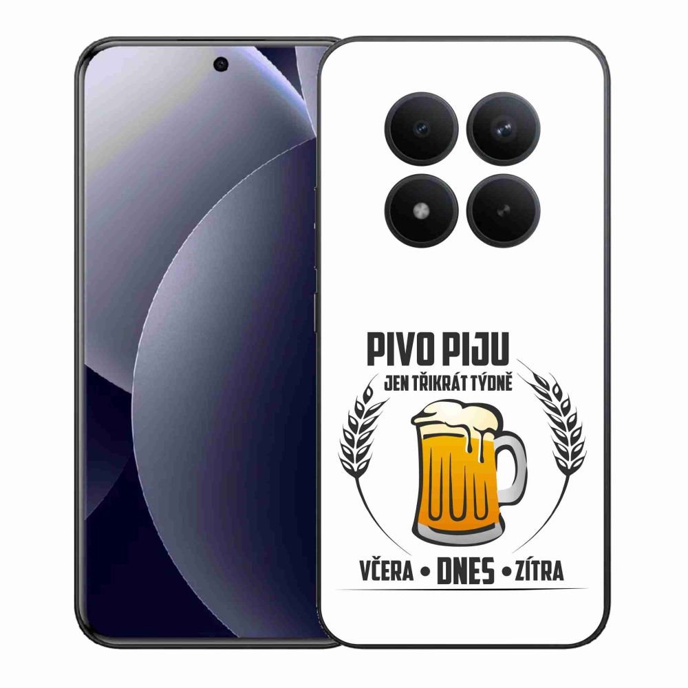 Gelový kryt mmCase na Xiaomi Redmi Note 15 Pro+ 5G/Xiaomi Poco M8 Pro 5G - pivní motiv bílé pozadí