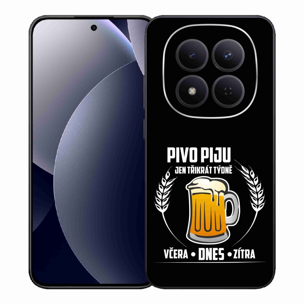 Gelový kryt mmCase na Xiaomi Redmi Note 15 Pro 5G - pivní motiv černé pozadí
