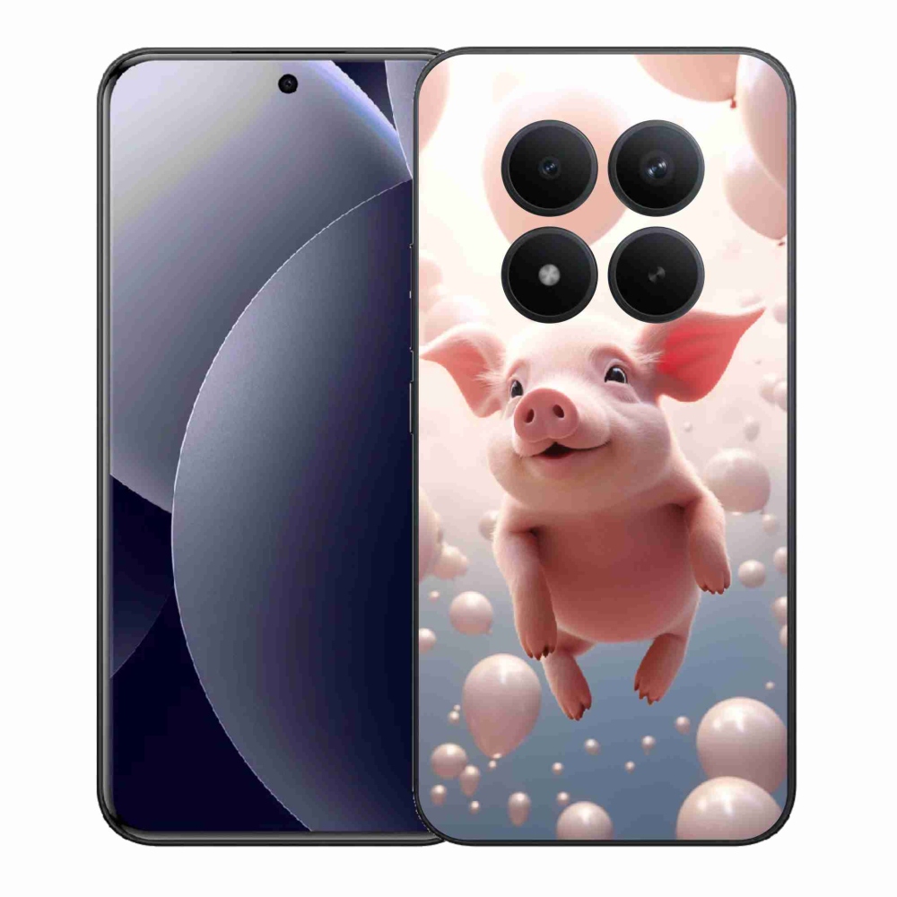 Gelový kryt mmCase na Xiaomi Redmi Note 15 Pro+ 5G/Xiaomi Poco M8 Pro 5G - prasátko s balónky