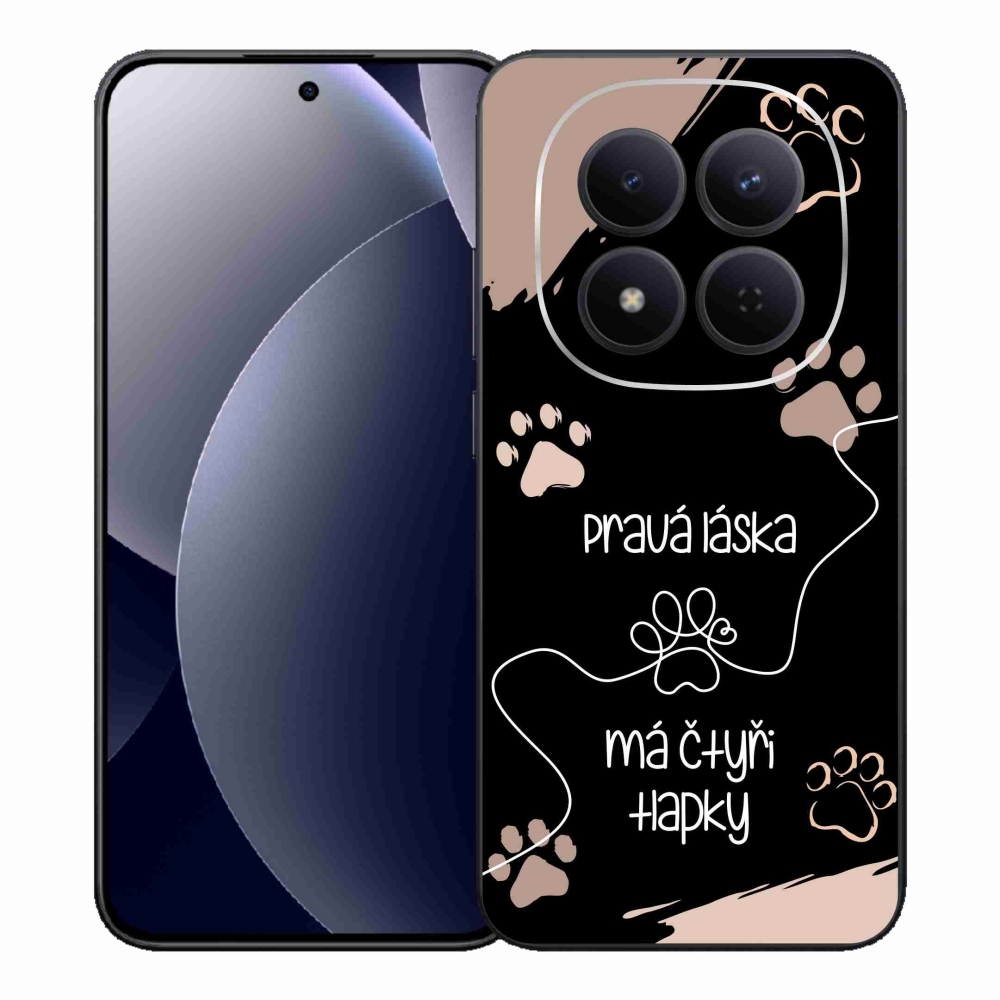 Gelový kryt mmCase na Xiaomi Redmi Note 15 Pro 5G - psí motiv 1 černé pozadí