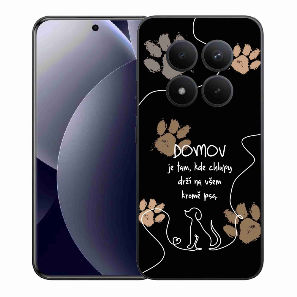 Gelový kryt mmCase na Xiaomi Redmi Note 15 Pro+ 5G/Xiaomi Poco M8 Pro 5G - psí motiv černé pozadí