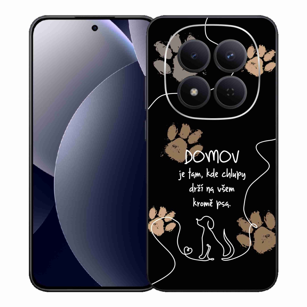 Gelový kryt mmCase na Xiaomi Redmi Note 15 Pro 5G - psí motiv černé pozadí