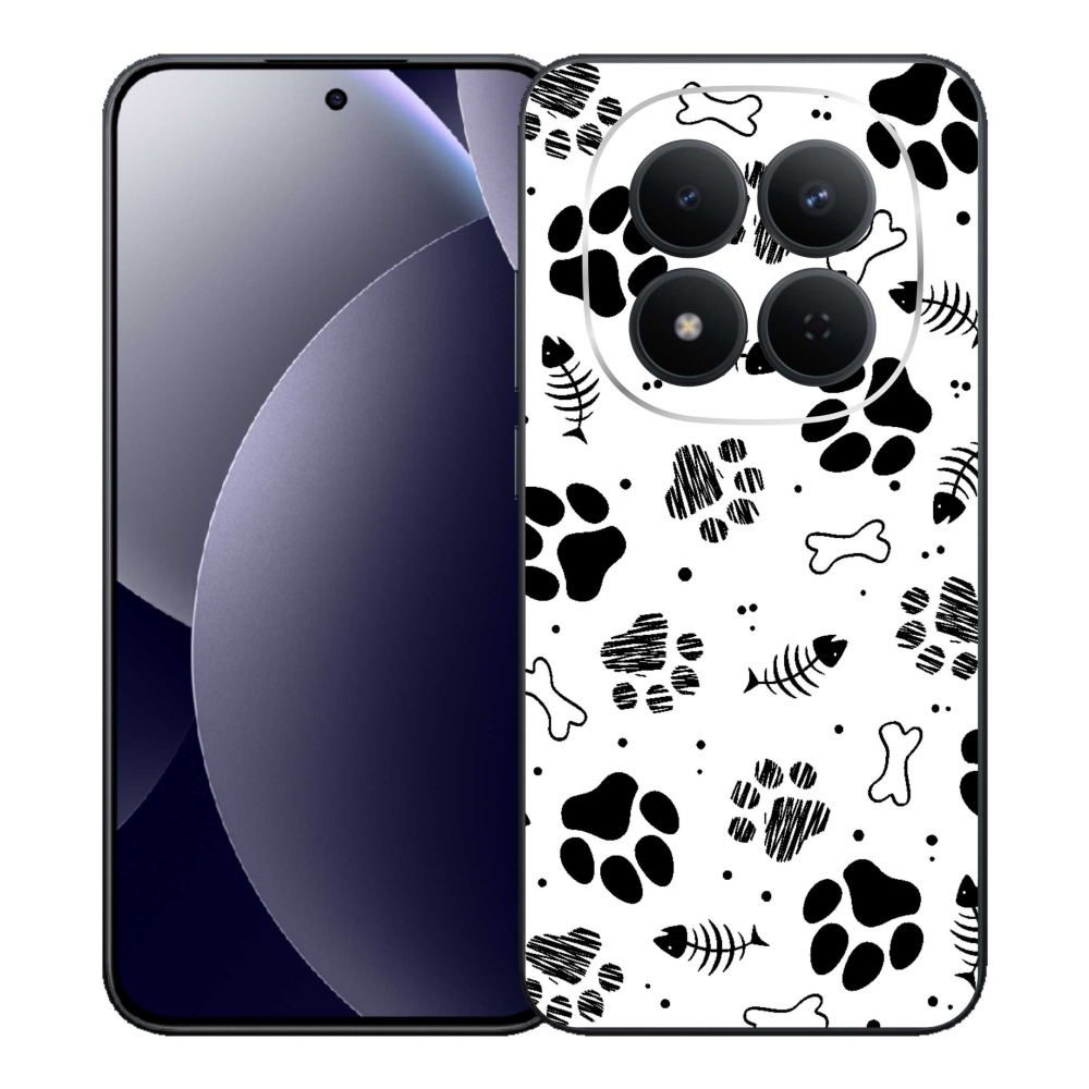 Gelový kryt mmCase na Xiaomi Redmi Note 15 Pro 5G - psí tlapky 1