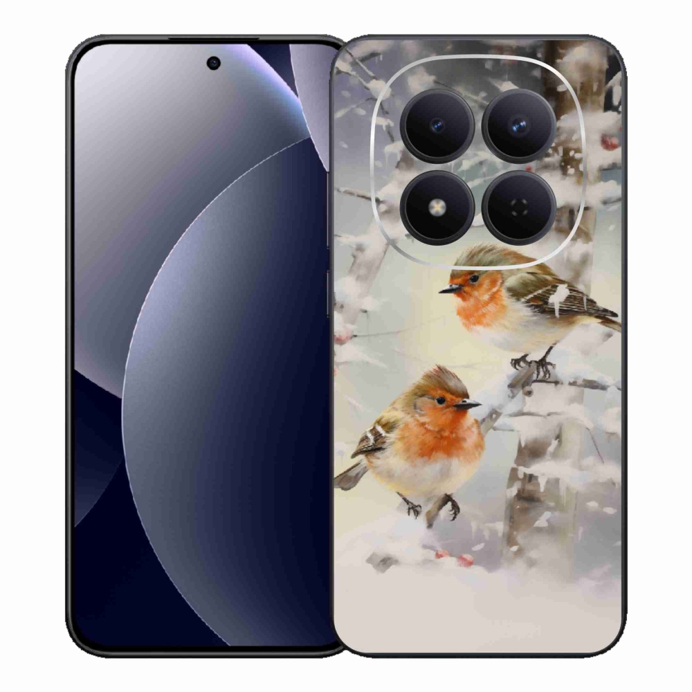 Gelový kryt mmCase na Xiaomi Redmi Note 15 Pro 5G - ptáčci v zimě