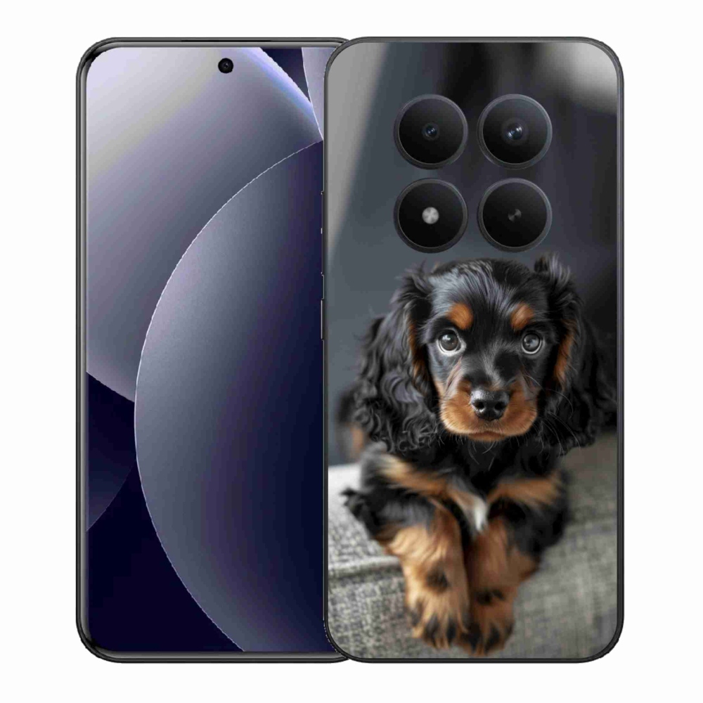 Gelový kryt mmCase na Xiaomi Redmi Note 15 Pro+ 5G - roztomilý dlouhosrstý jezevčík