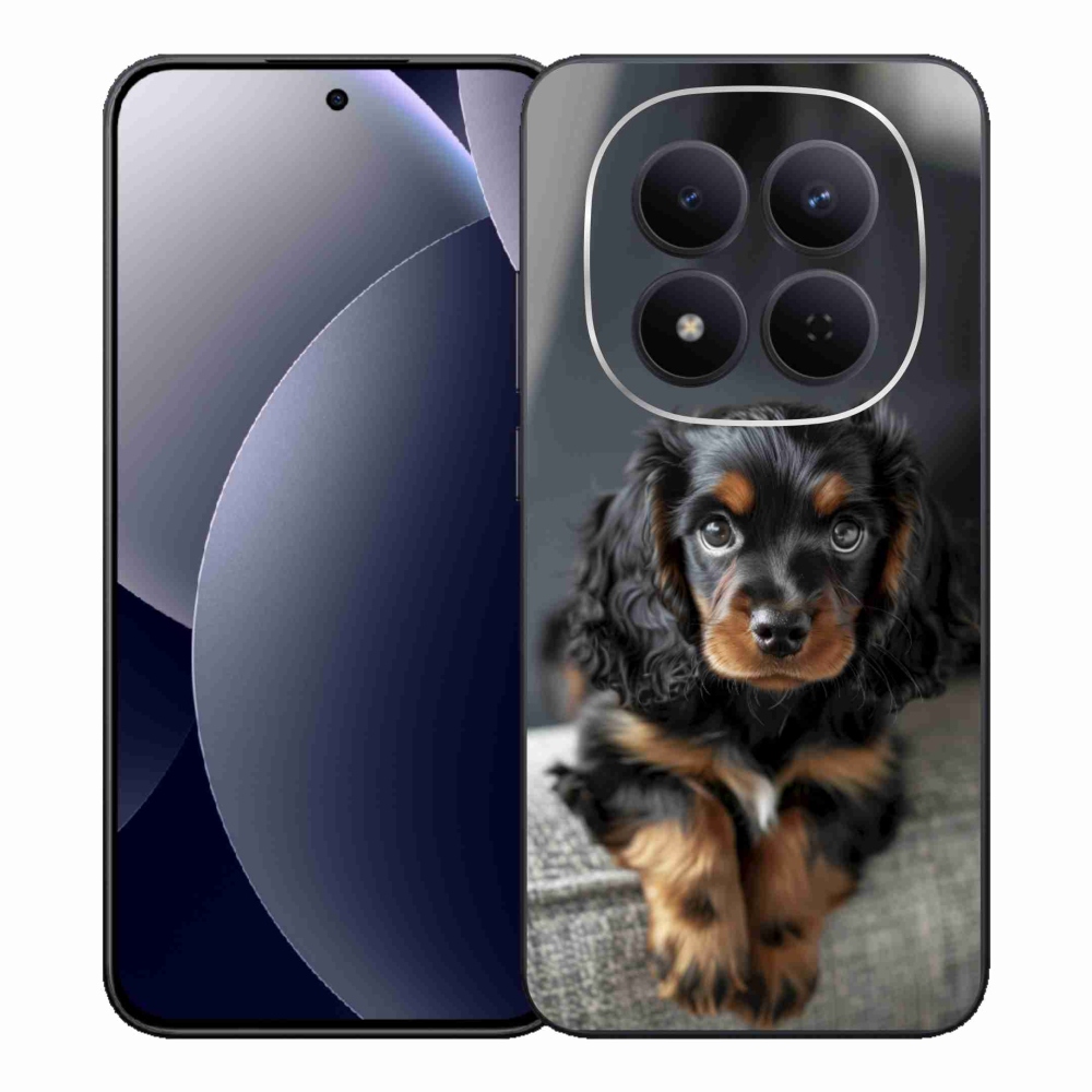 Gelový kryt mmCase na Xiaomi Redmi Note 15 Pro 5G - roztomilý dlouhosrstý jezevčík