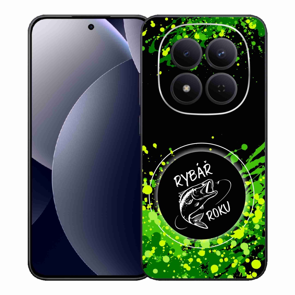 Gelový kryt mmCase na Xiaomi Redmi Note 15 Pro 5G - rybář roku černé pozadí