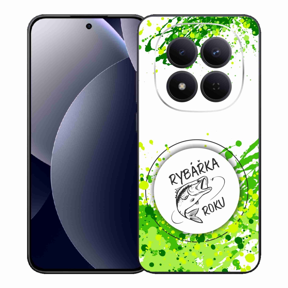 Gelový kryt mmCase na Xiaomi Redmi Note 15 Pro 5G - rybářka roku bílé pozadí