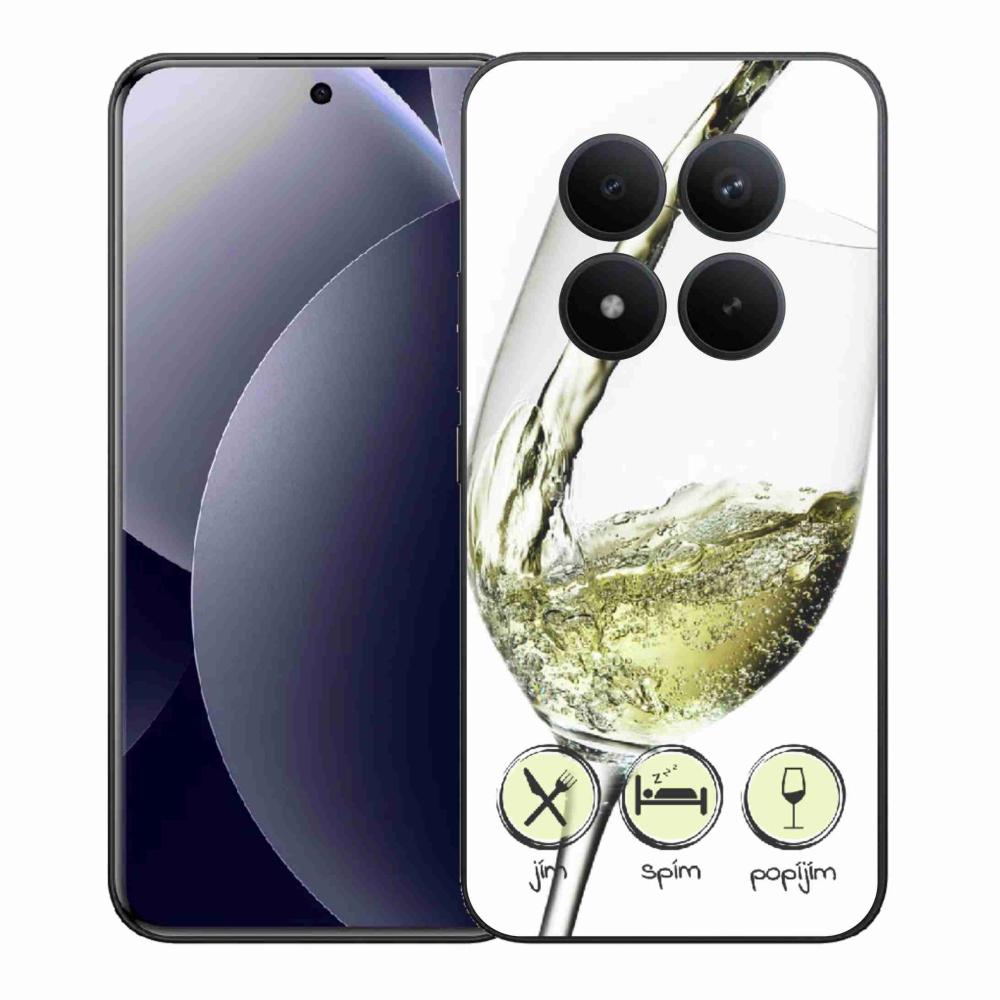 Gelový kryt mmCase na Xiaomi Redmi Note 15 Pro+ 5G/Xiaomi Poco M8 Pro 5G - sklenička vína bílé