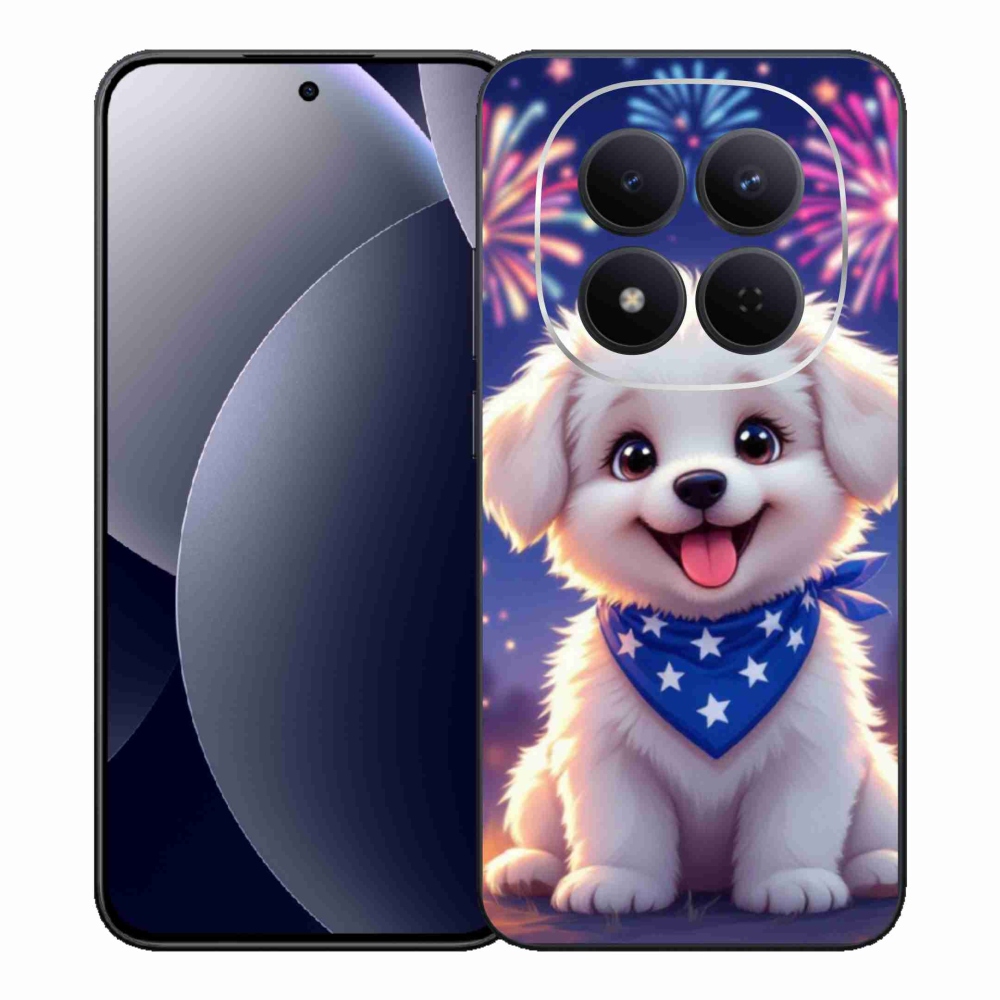 Gelový kryt mmCase na Xiaomi Redmi Note 15 Pro 5G - slavnostní štěně