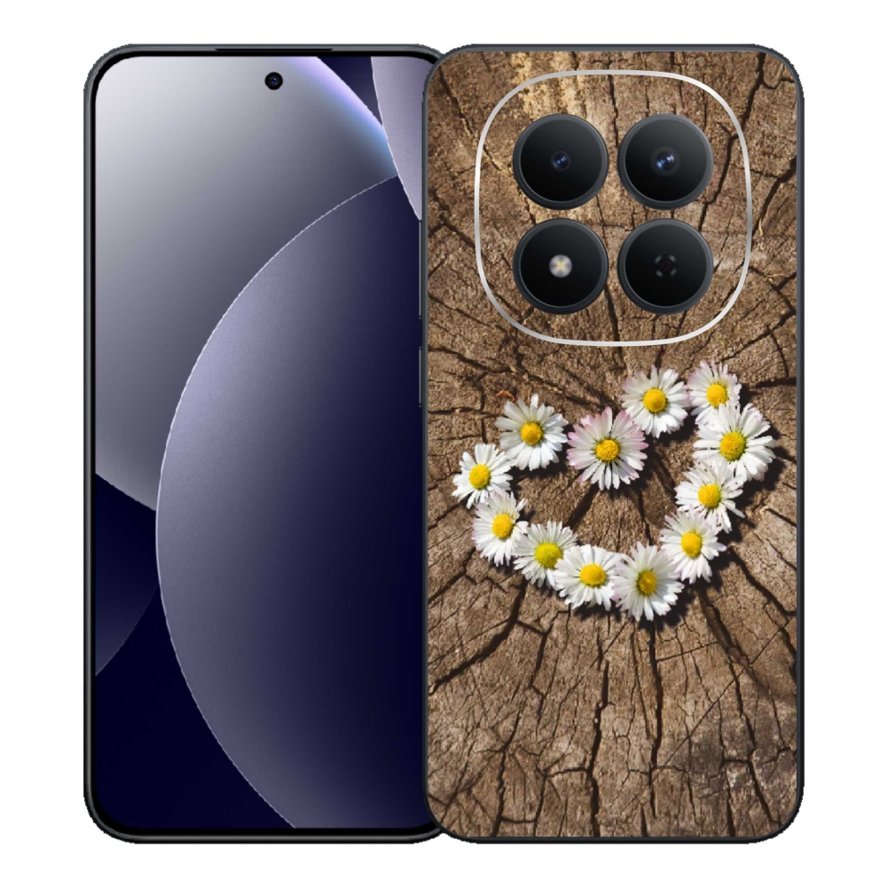 Gelový kryt mmCase na Xiaomi Redmi Note 15 Pro 5G - srdce z kopretin