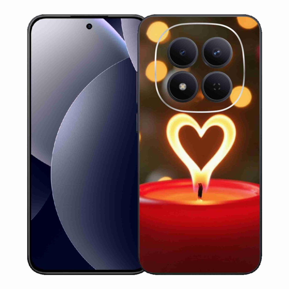 Gelový kryt mmCase na Xiaomi Redmi Note 15 Pro 5G - srdce z plamene