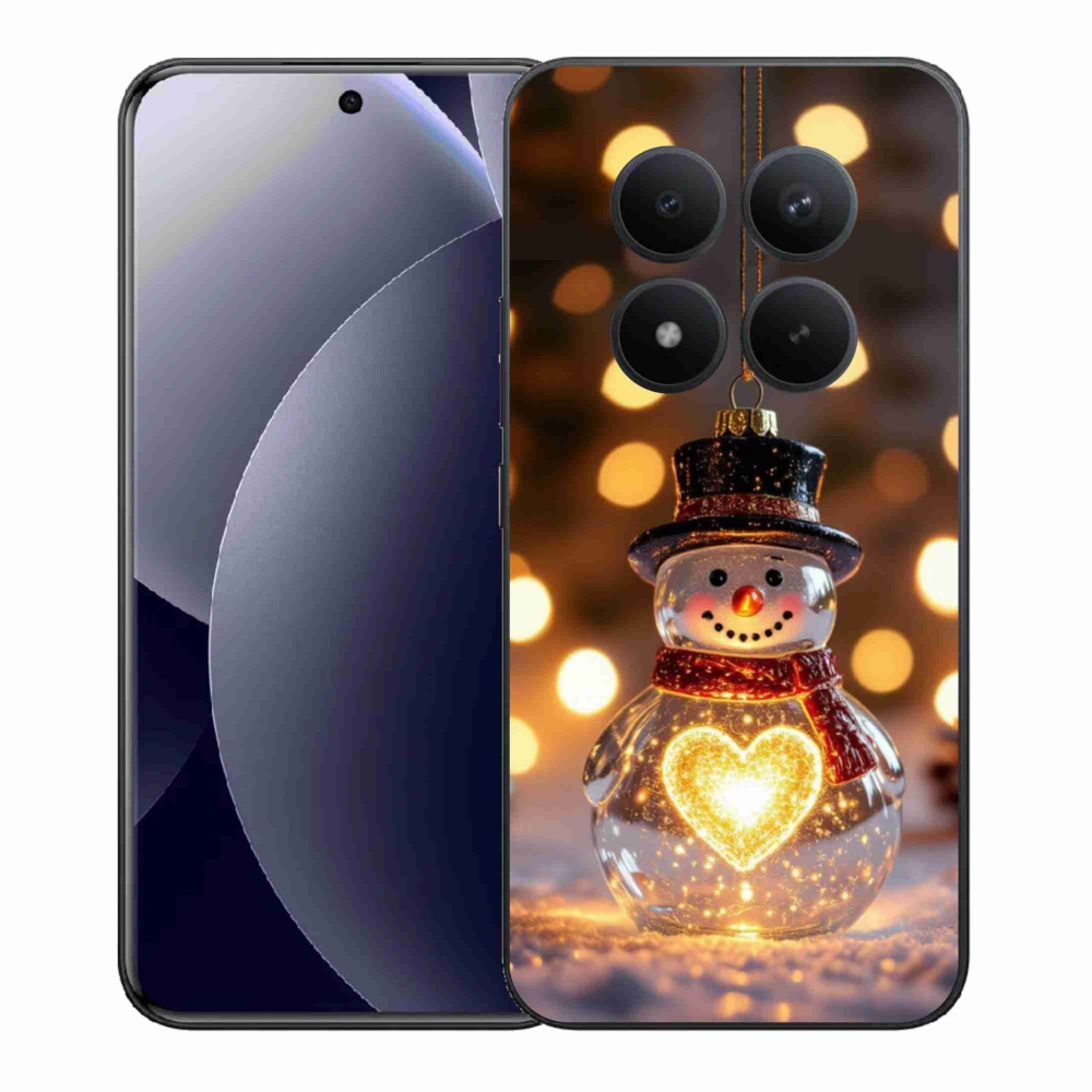 Gelový kryt mmCase na Xiaomi Redmi Note 15 Pro+ 5G - svítící vánoční sněhulák
