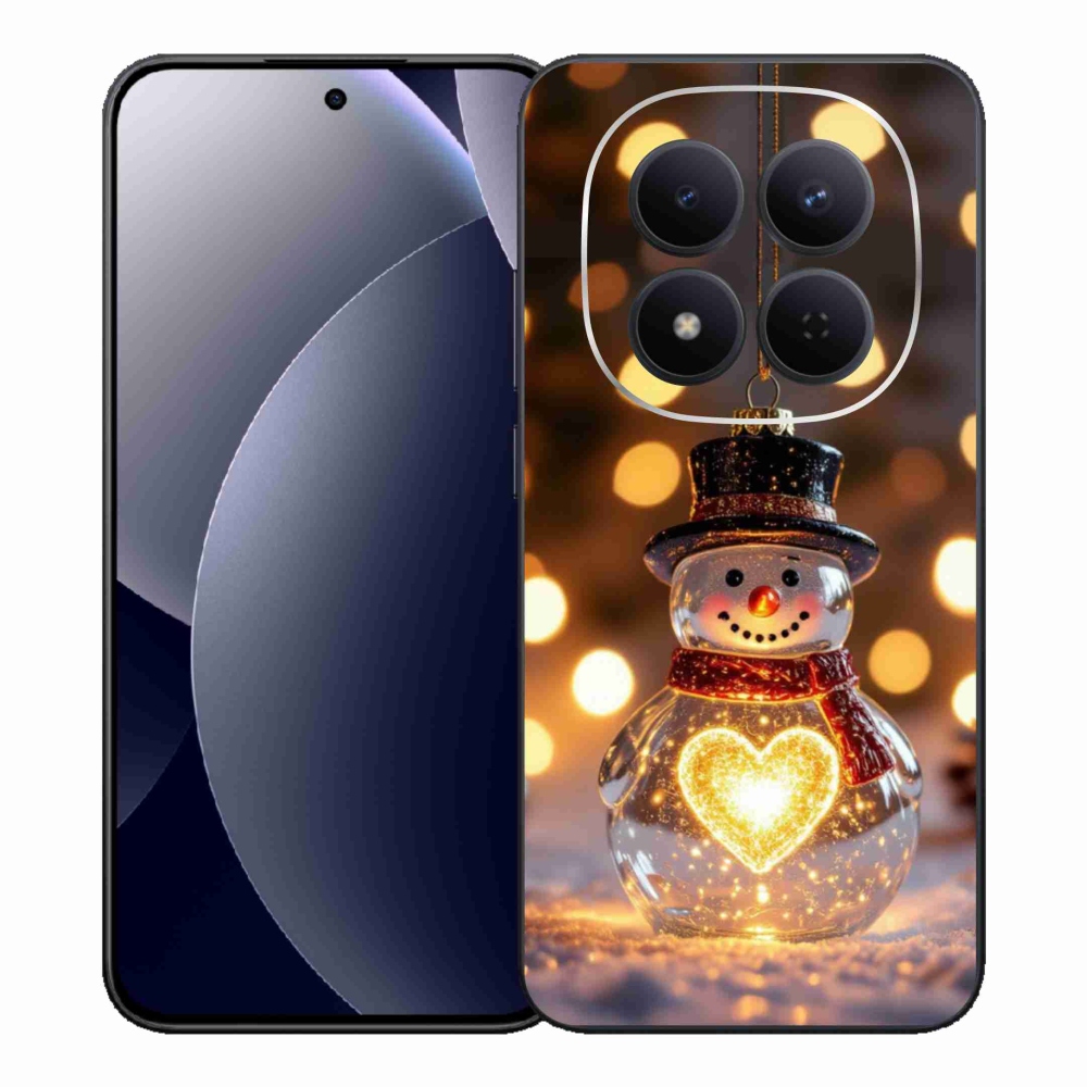 Gelový kryt mmCase na Xiaomi Redmi Note 15 Pro 5G - svítící vánoční sněhulák