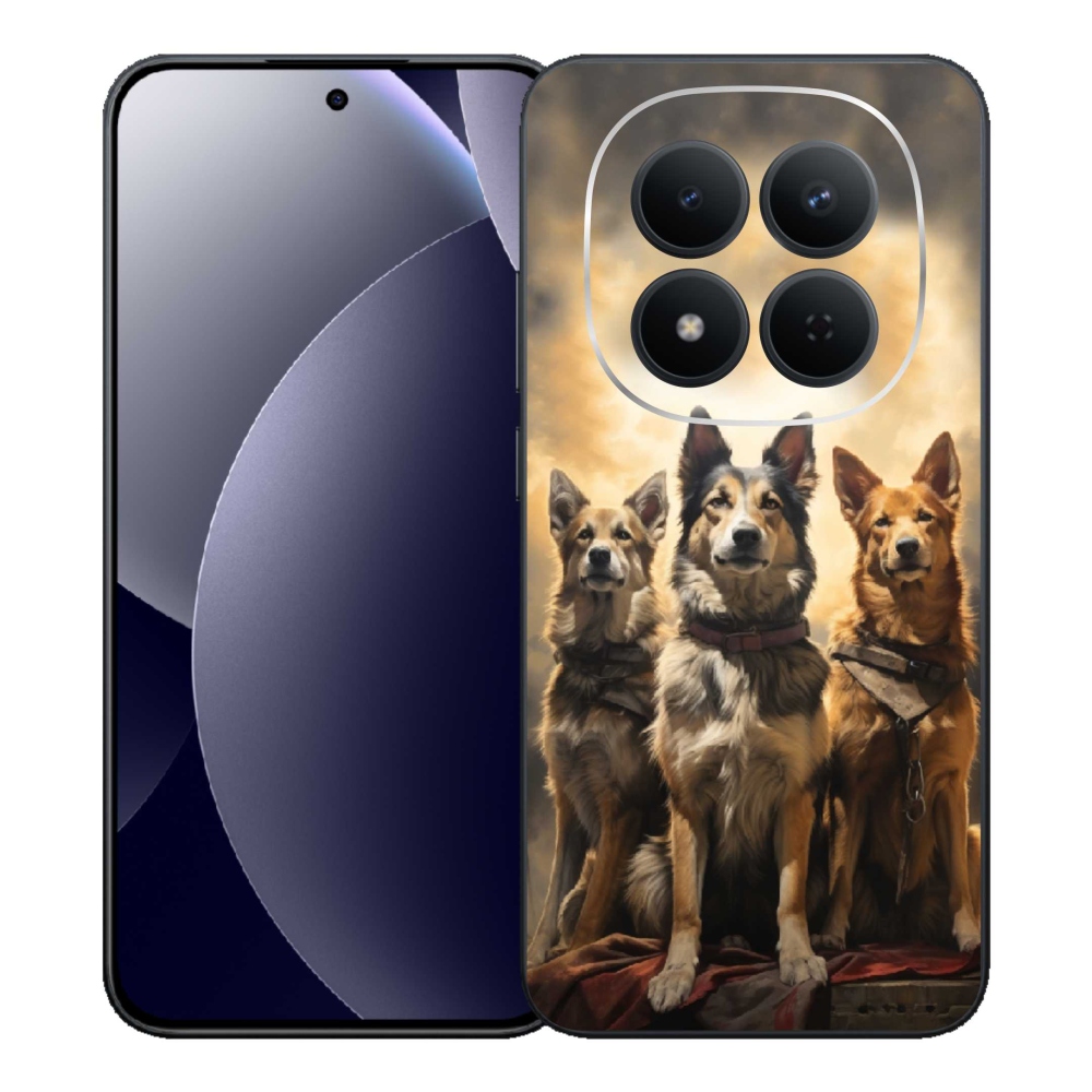 Gelový kryt mmCase na Xiaomi Redmi Note 15 Pro 5G - tři psi