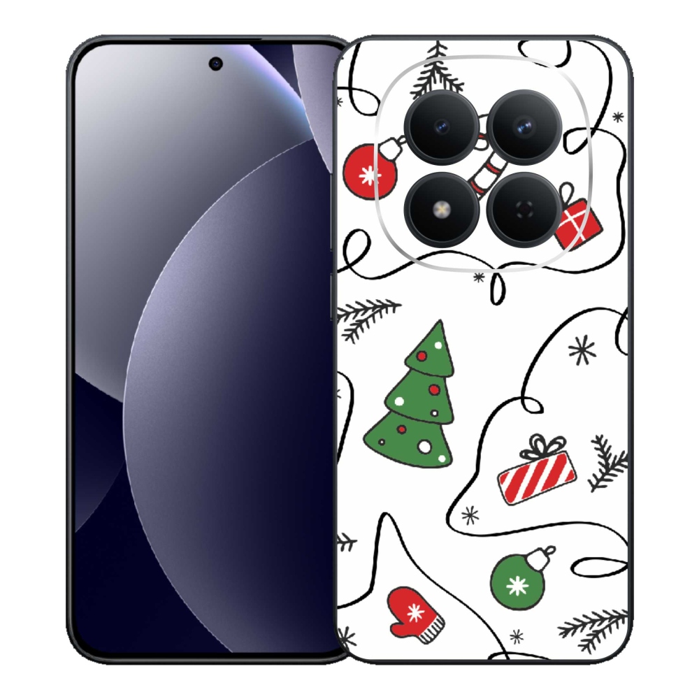 Gelový kryt mmCase na Xiaomi Redmi Note 15 Pro 5G - vánoční motivy