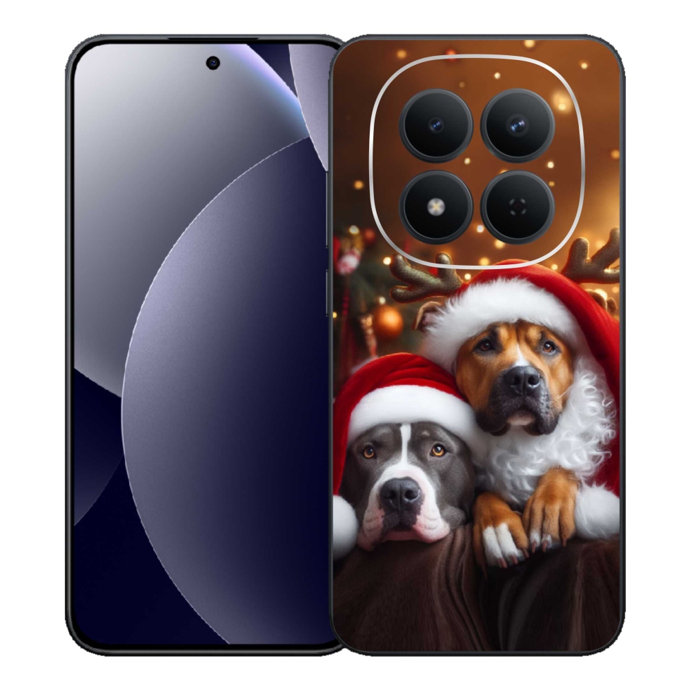 Gelový kryt mmCase na Xiaomi Redmi Note 15 Pro 5G - vánoční psi