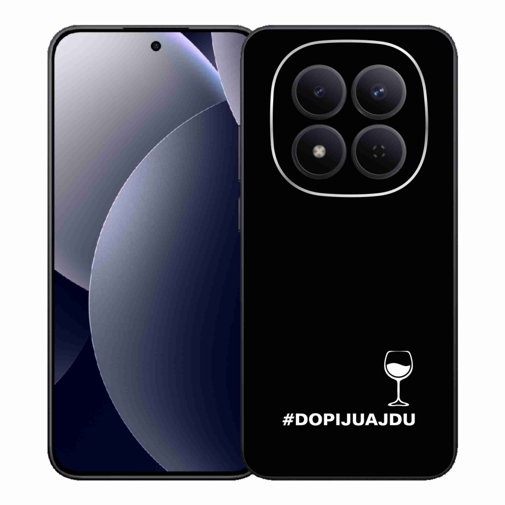 Gelový kryt mmCase na Xiaomi Redmi Note 15 Pro 5G - vinný motiv černé pozadí