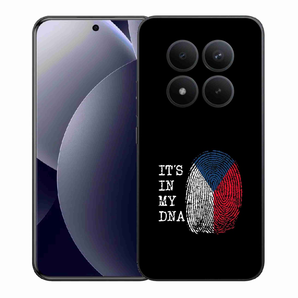 Gelový kryt mmCase na Xiaomi Redmi Note 15 Pro+ 5G/Xiaomi Poco M8 Pro 5G - vlajka otisk prstu černé pozadí